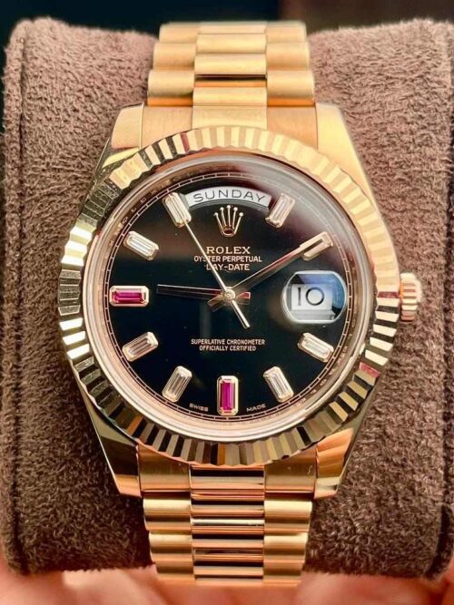 Rolex Day Date II Ruby Rose Gold 218235 | 2012