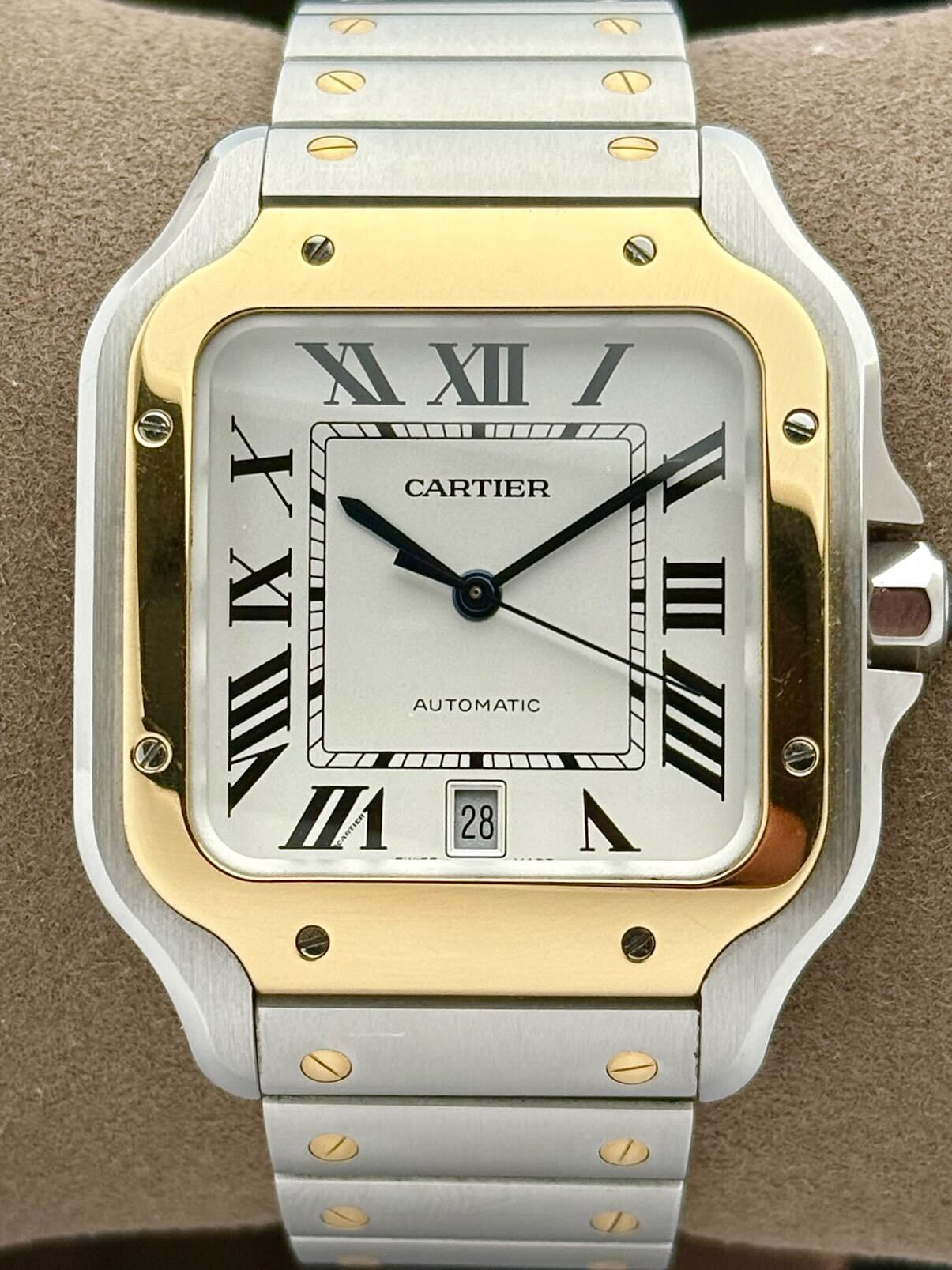 Cartier Santos De Cartier Large Two Tone Yellow Gold W2SA0009