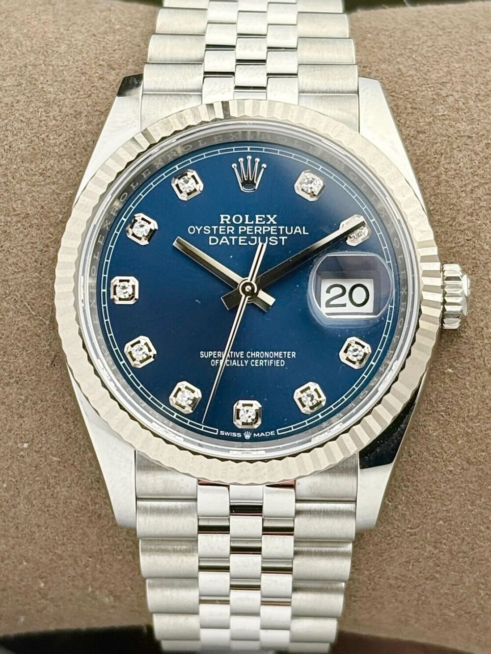 Rolex Datejust 36 Blue Diamond Dial Fluted Jubilee 126234 | 2025 | 36mm