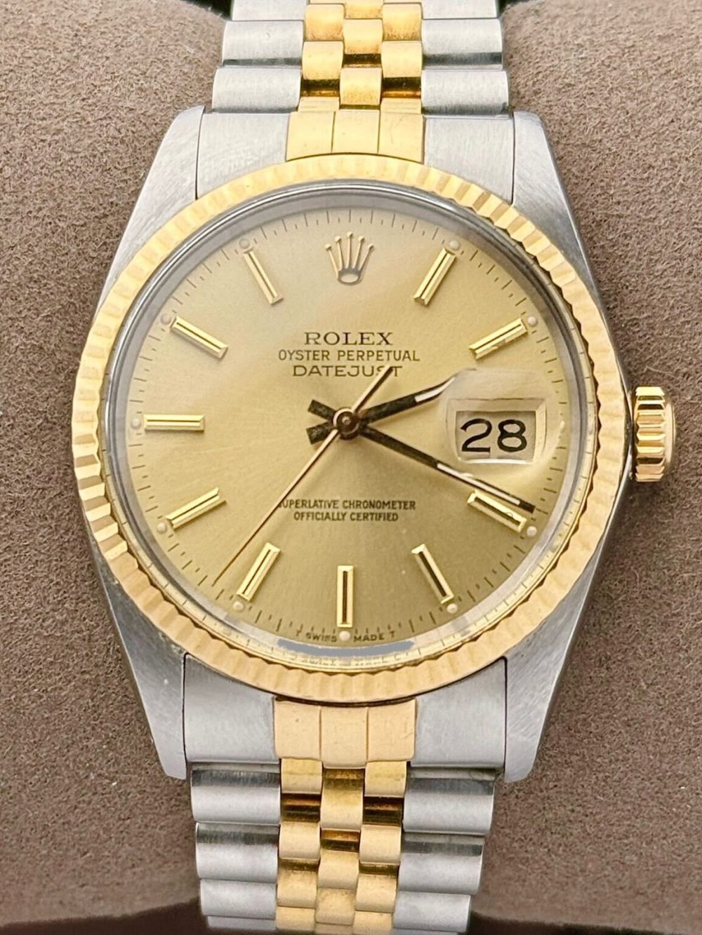 Rolex Datejust 36 Yellow Gold & Steel Fluted Jubilee 16013 | 1986 | 36mm