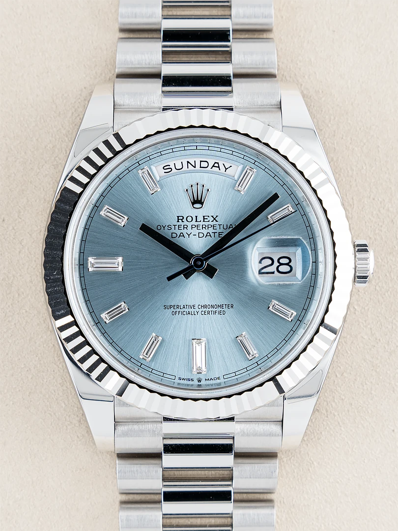 Day-Date 40 “Ice Blue Baguette Diamond”