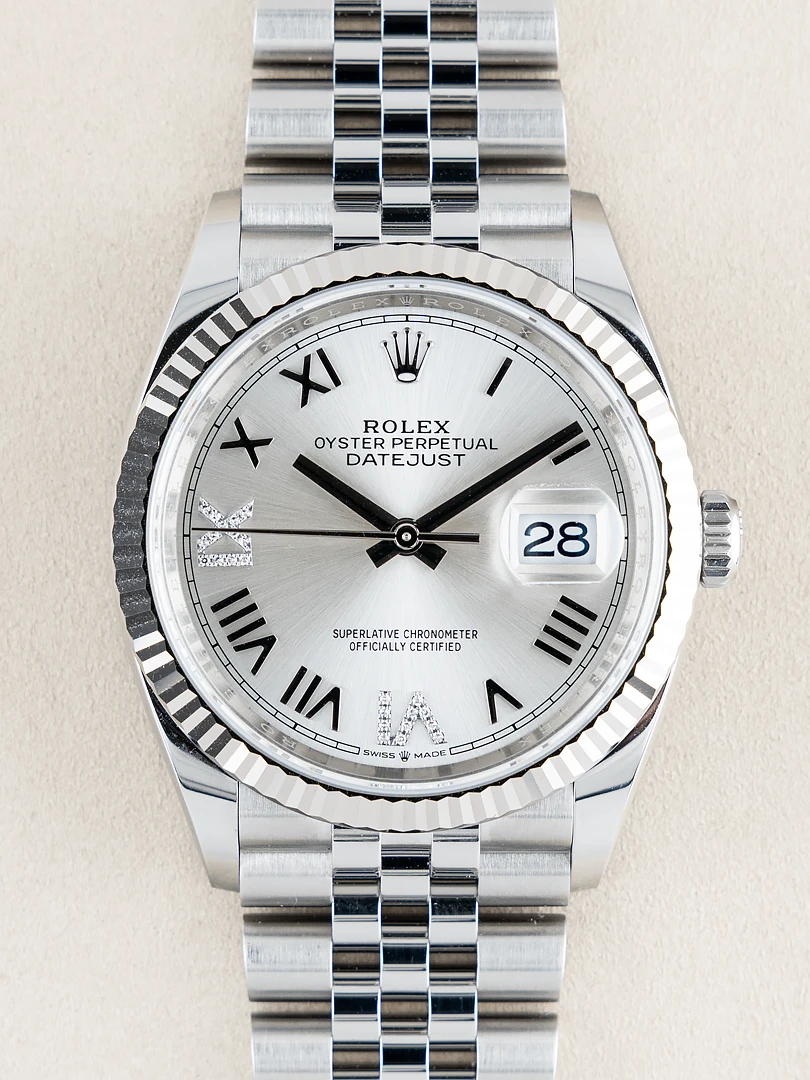 Datejust 36 “Silver Roman Pave Diamond 6 9”